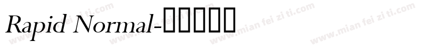 Rapid Normal字体转换